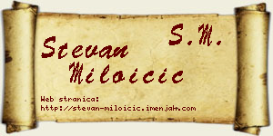 Stevan Miloičić vizit kartica